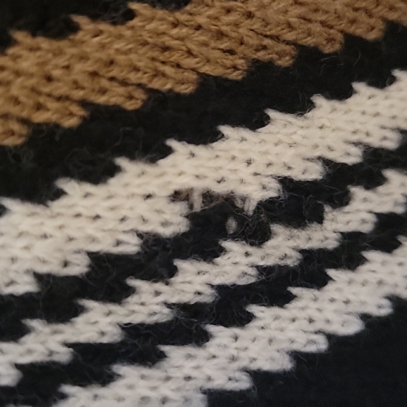 WEST 36TH Geometric Art Deco Draped Grandpa Cardigan Sweater Medium Large - Picture 9 of 9